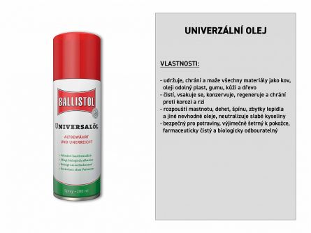 Olej univerz�ln� sprej 200ml Ballistol