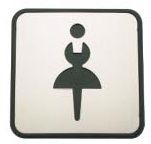 Piktogram symbol WC D�my nerez