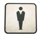 Piktogram symbol WC P�ni nerez