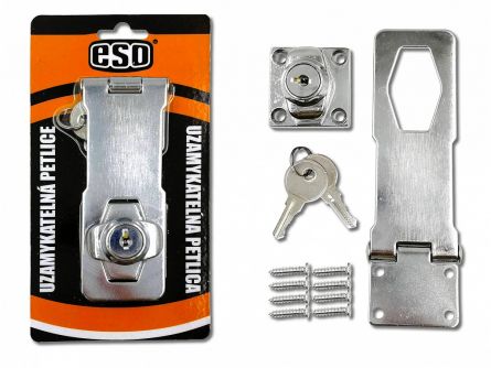 Petlice uzamykateln�  76mm chrom