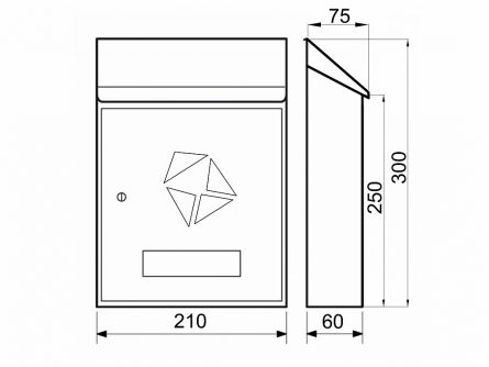 Po�t.schr�nka ERIK st��brn� 210x300x60