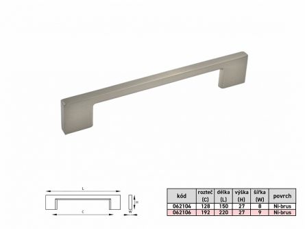 �chytka VANESA 128mm NI brou�en�