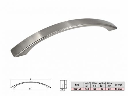 �chytka ANDREA 160mm Ni-brou�en�