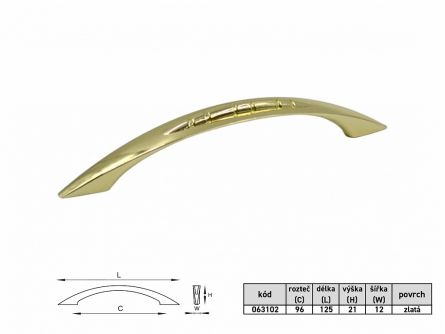 �chytka GLADIOLA 96 Mosaz 063102