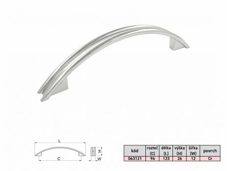 �chytka MARTINA  96mm CHROM