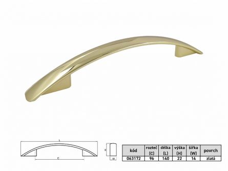 �chytka CLAUDIA 96 mosaz 063172