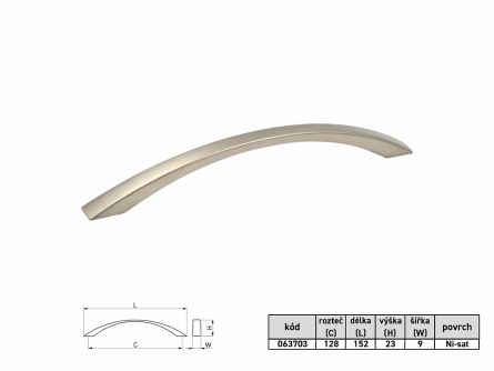 �chytka TAMIKA 128 sat.nikl