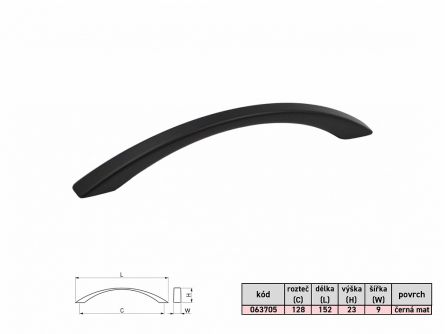 �chytka TAMIKA 128 �ern�-matn�