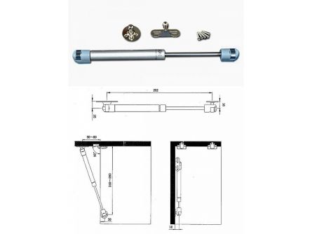 Vzp�ra plynov� 50N (5kg) st��brn�
