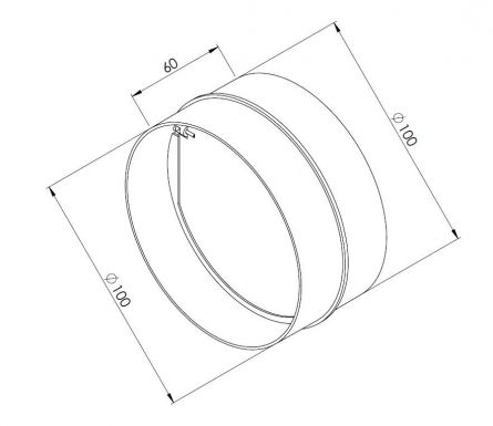Klapka zp�tn� HACO pr.100 mm ZKP100 plast