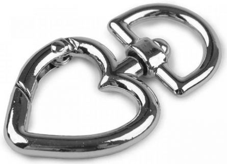 P��v�sek kov karabina srdce �ern�,nikl,�ed� 15mm