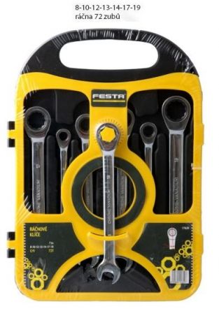 Sada kl��� r��nov�ch 7ks 8-19mm 72T FESTA