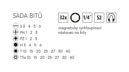 Sada bit� FESTA S2 33ks        18905