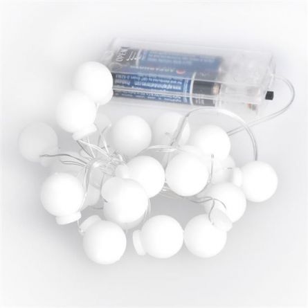 SO- dekorace v�no�n� �et�z bar.koul 20LED, 2m 2xAA