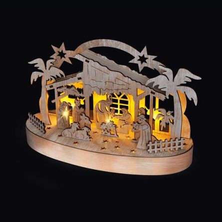 SO- dekorace v�no�n� betl�m 25cm p��rodn� d�evo