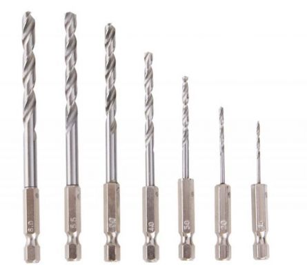 Sada vrt�k� s �estihran.stopkou DIN338