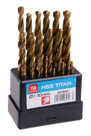 Sada vrt�k� HSS Titan 1-10mm 19ks plast