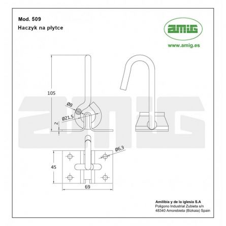 AMiG h��ek s plotnou 509-69x45 105mm