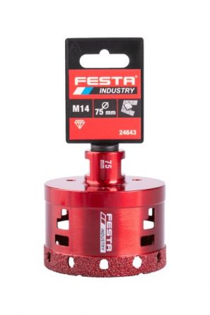 Korunka diamantov� vykru�.M14 FESTA 75mm INDUSTRY