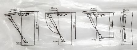 Vzp�ra plynov� d�ev.r�m s�la 150N