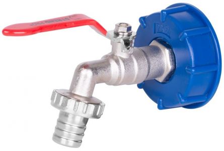 Ventil 1"+plast.redukce 60mm+v�pus� 3/4" na IBC