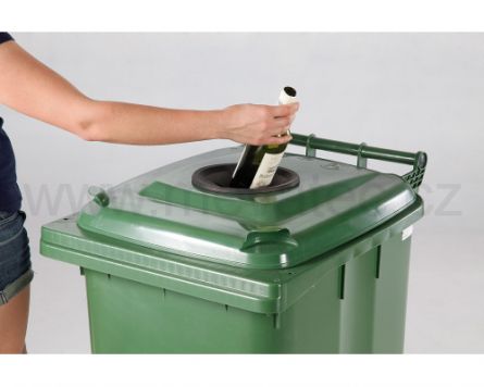 Popelnice plast 240l s kole�. vhoz sklo