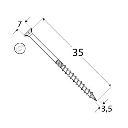 DO vrut tes.zap.hlava 3.5x35 �200