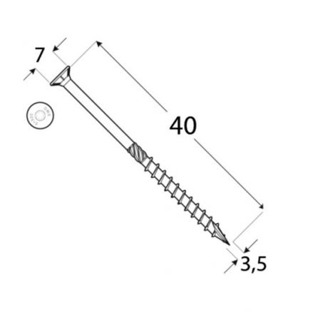 DO vrut tes.zap.hlava 3.5x40 �200