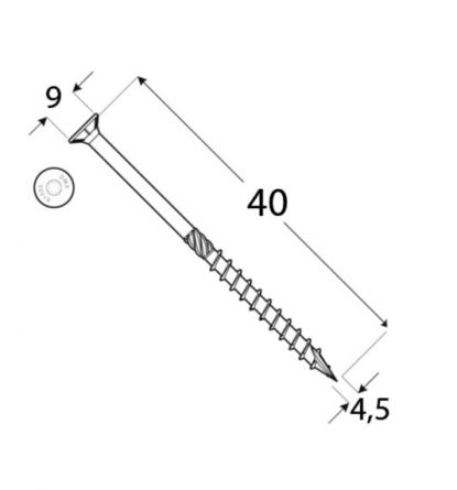 DO vrut tes.zap.hlava 4.5x40 �200