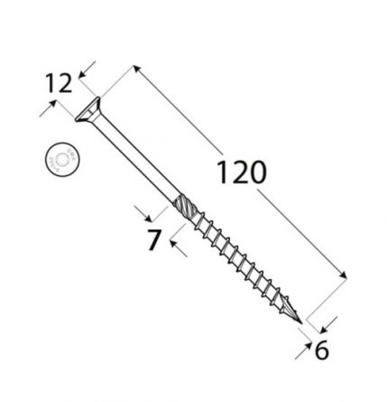 DO vrut tes.zap.hlava 6x120 �100