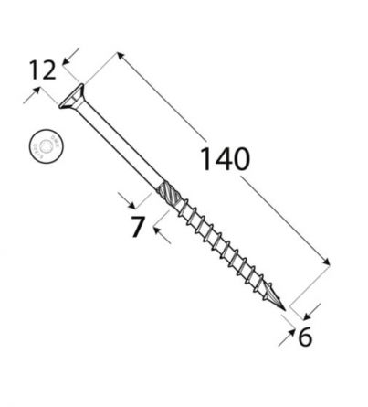 DO vrut tes.zap.hlava 6x140 �100