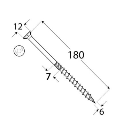 DO vrut tes.zap.hlava 6x180 �100