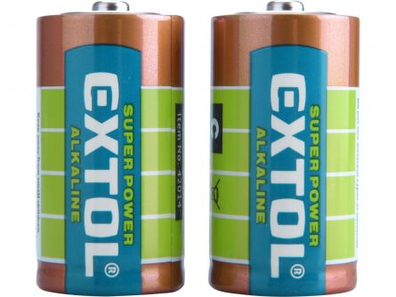 EXTOL baterie alkalick� 1.5V C LR14 �2ks