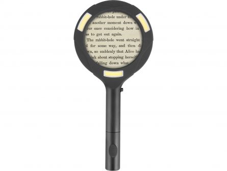 Lupa se sv�tlem 80lm, 3x zv�t�en�, 3x0,5W COB LED
