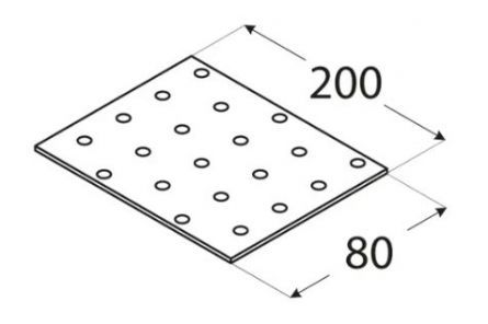 DO desti�ka perforovan� 80x200 PP9