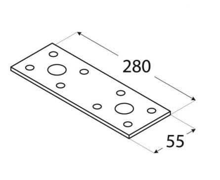 DO spojka ploch� 280x55 LP4