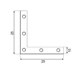 DO rohovn�k NA 25 25x25x10x1,5 bal.4ks