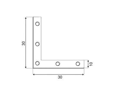 DO rohovn�k NA 30 30x30x10x1,5 bal.4ks