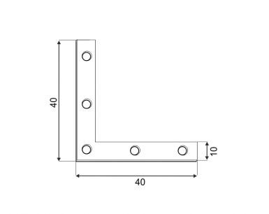 DO rohovn�k NA 40 40x40x10x1,5 bal.4ks
