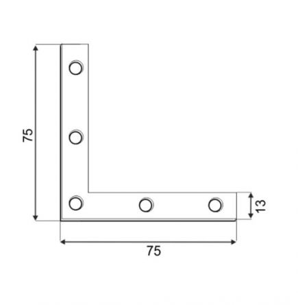 DO rohovn�k NA 75 75x75x13x2