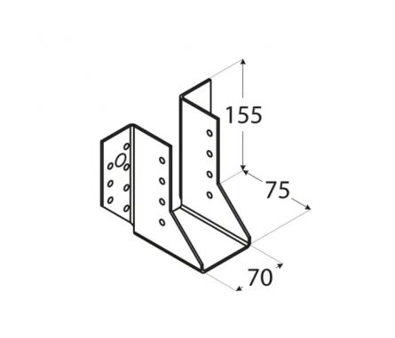 DO botka tr�mov� 70x155x75x2,0mm WB22