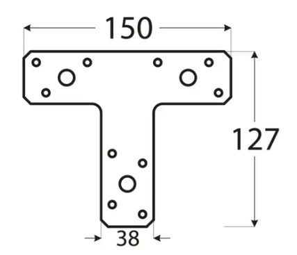 DO spojka typ "T" 150x125x35 KT2