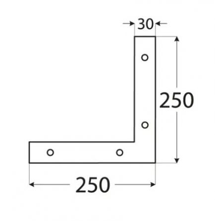 DO rohovn�k 250x250x30x3.0 NA3