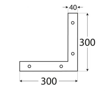 DO rohovn�k 300x300x40x4.0 NA4