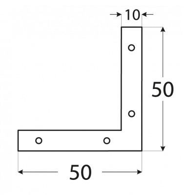 DO rohovn�k 50x50x10x2.0 NA5 (1028)