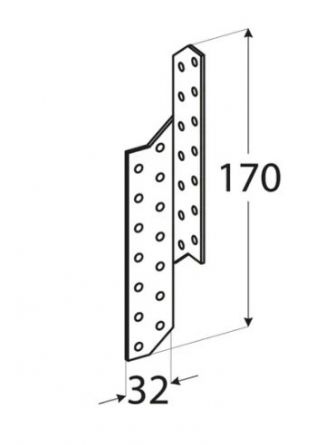 DO spojka krokvov� 32x170 LK1 lev�