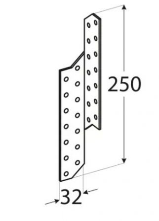 DO spojka krokvov� 32x250 LK5 lev�