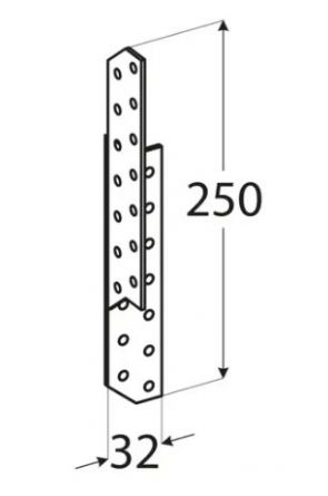 DO spojka krokvov� 32x250 LK6 prav�