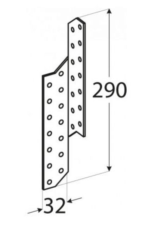 DO spojka krokvov� 32x290 LK7 lev�