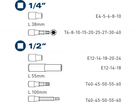 FO sada hlavice n�str�n� a z�str�n� torx 32ks